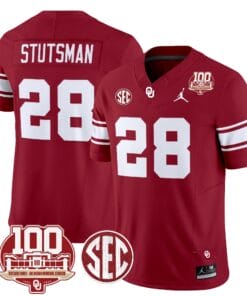 Oklahoma Sooners 100th Anniversary Patch Vapor Limited Jersey - All Stitched