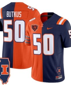 Illinois Fighting Illini Split Vapor Limited Jersey - All Stitched