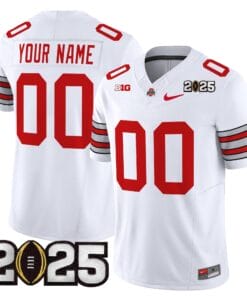 Ohio State Buckeyes 'Heritage Stripe' 2025 CFP Final Patch Vapor Limited Custom Jersey - All Stitched