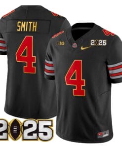 Ohio State Buckeyes 'Heritage Stripe' 2025 CFP Final Patch Gold Trim Vapor Limited Jersey - All Stitched