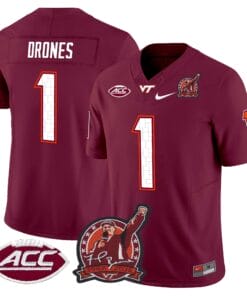 Virginia Tech Hokies Coach Frank Beamer Patch 2025 Vapor Limited Jersey - All Stitched