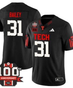 Texas Tech Football 100th Anniversary Jersey - All Stitched