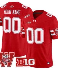 Wisconsin Badgers Throwback Vapor Limited Custom Jersey - All Stitched